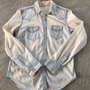 Faded Denim Button-Down